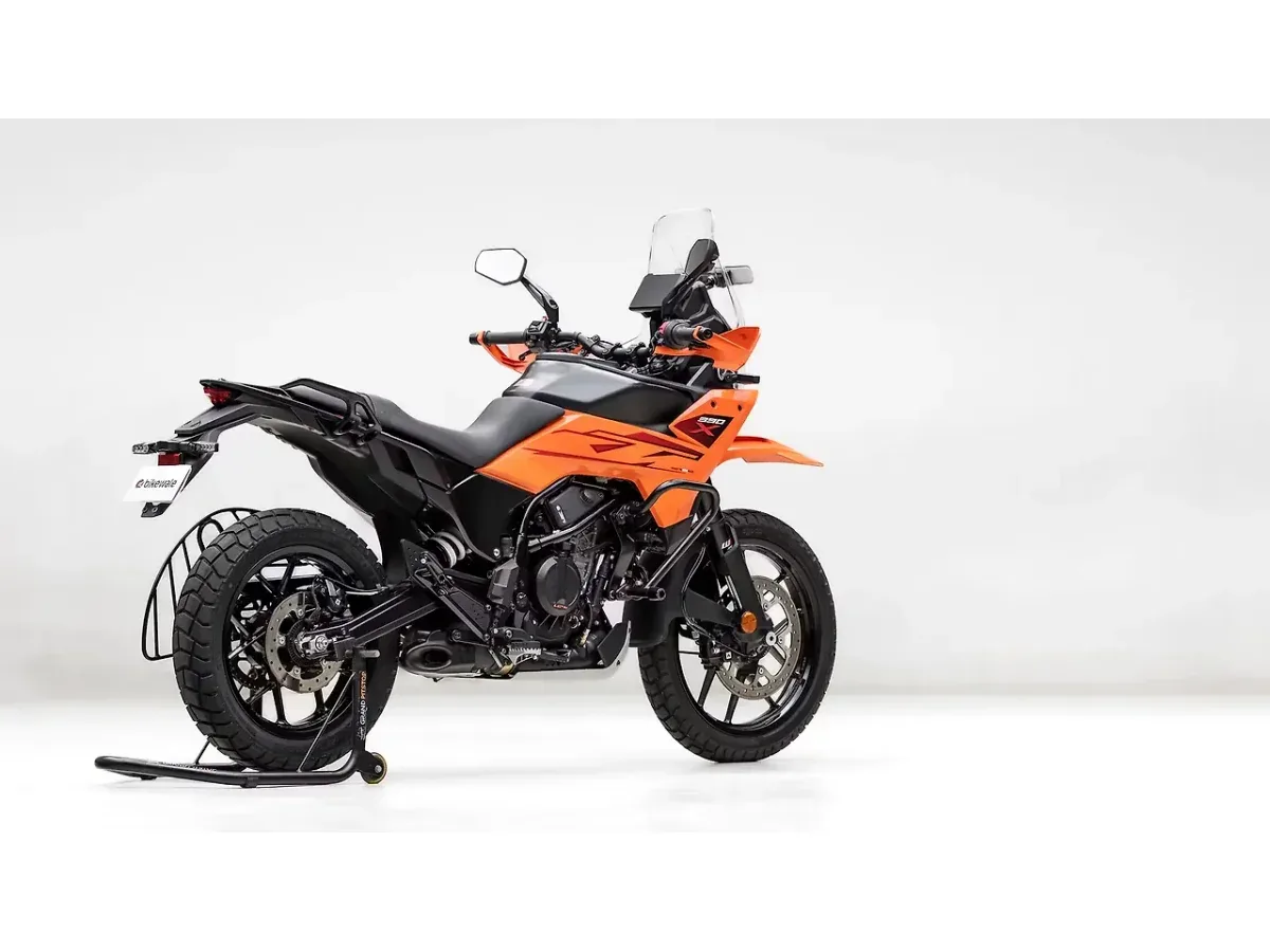 KTM 390 Adventure X right rear three-quarter view