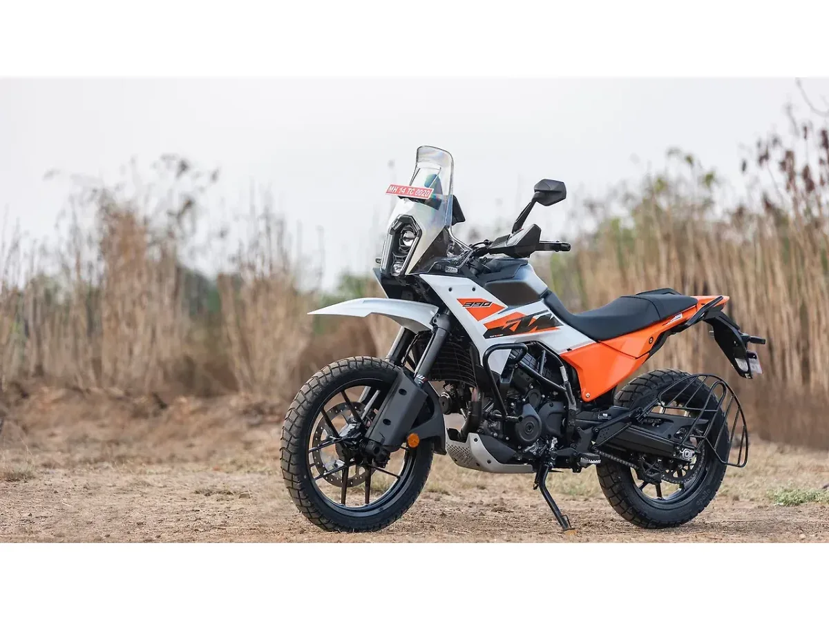 KTM 390 Adventure front left three-quarter view