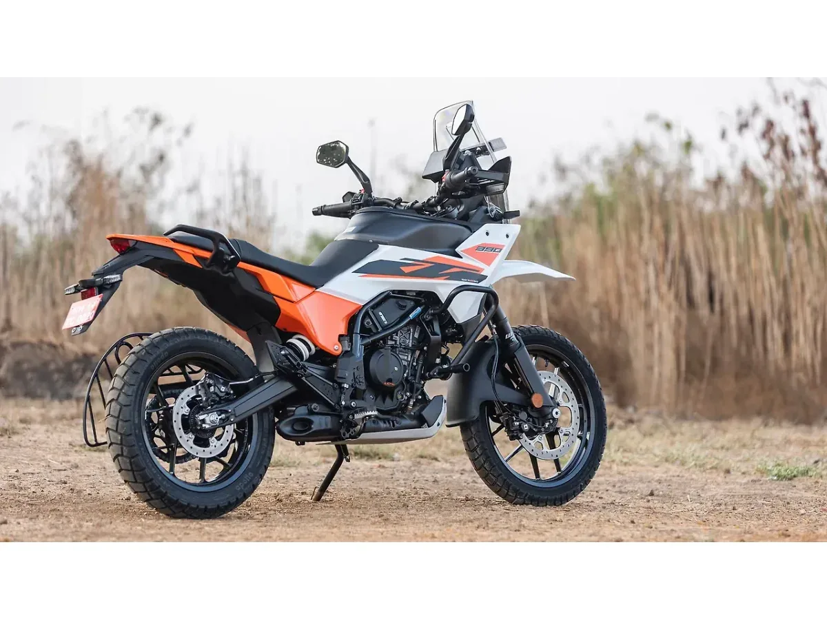 KTM 390 Adventure rear right three-quarter view