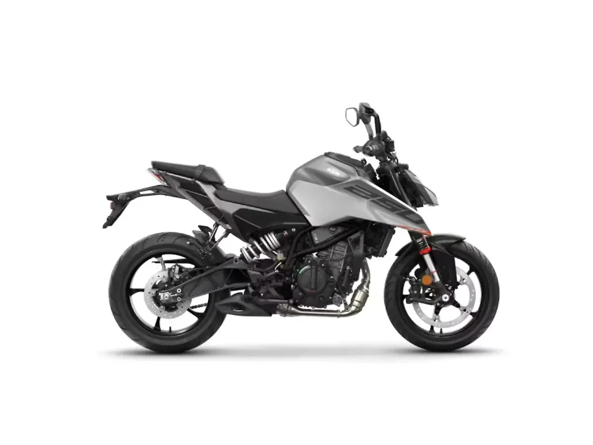 KTM 250 Duke Metallic Silver side profile