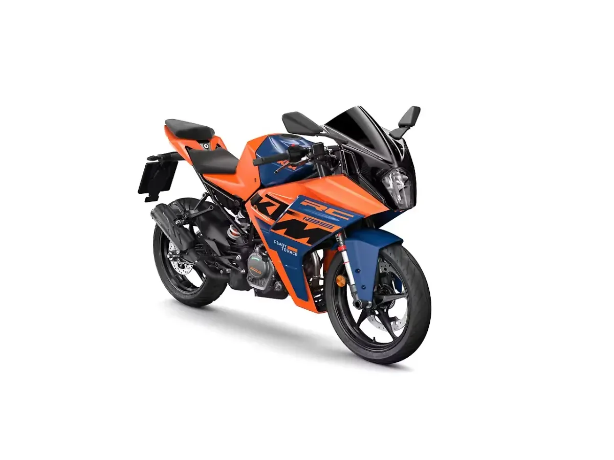 KTM RC 125 Ebony Black with Ink Blue colour option