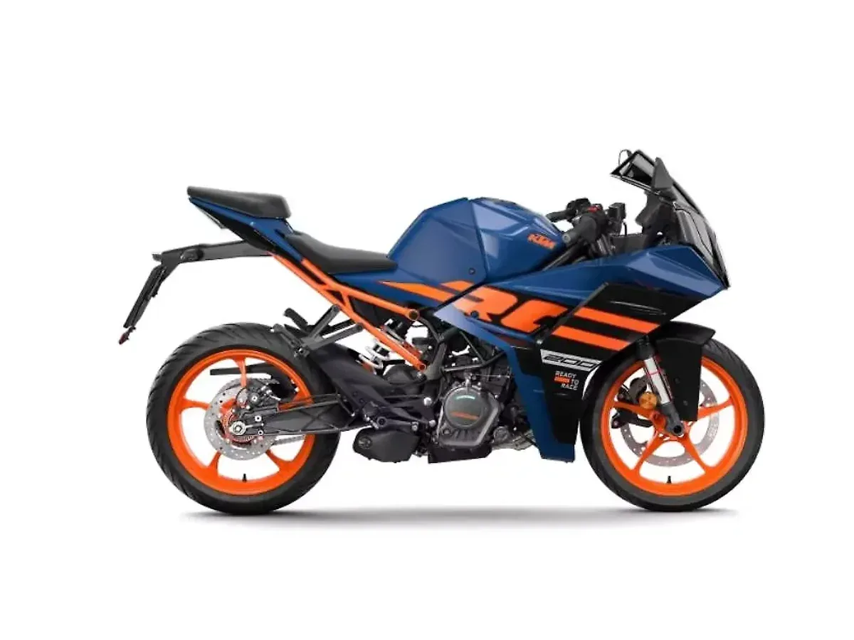 KTM RC 200 Ebony Black with Ink Blue colour option