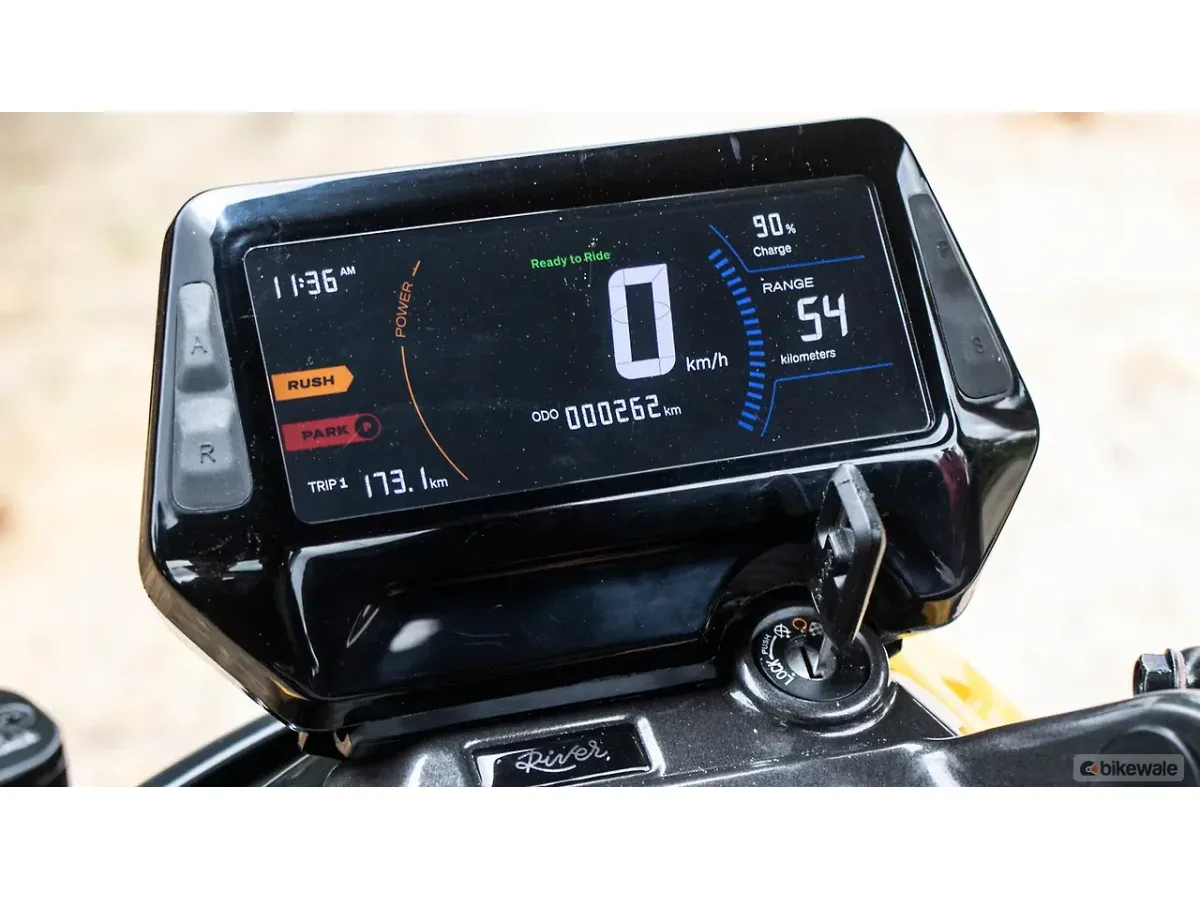 River Indie digital instrument cluster