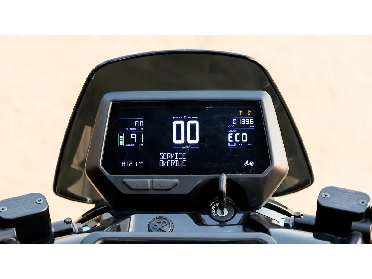 River Indie LCD instrument cluster