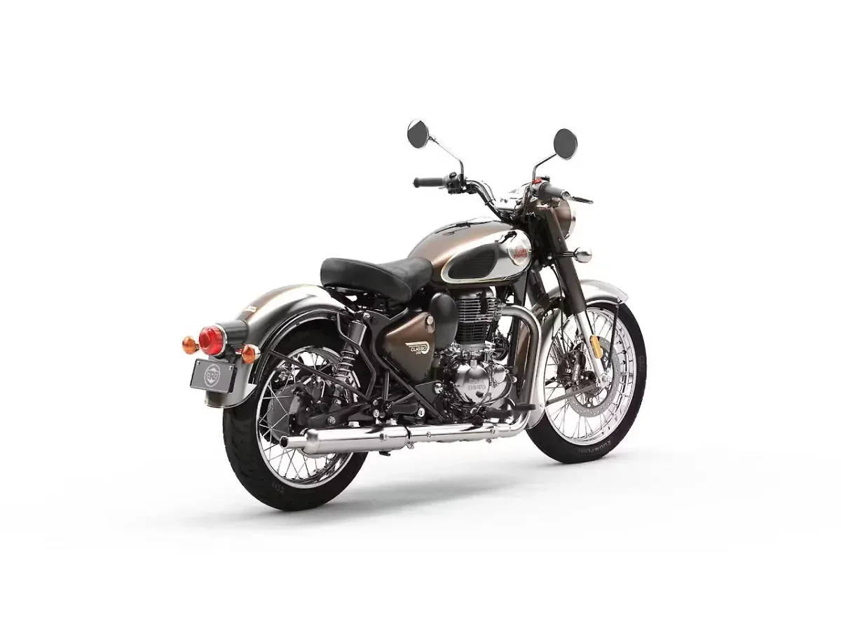 Royal Enfield Classic 350 right rear three-quarter view