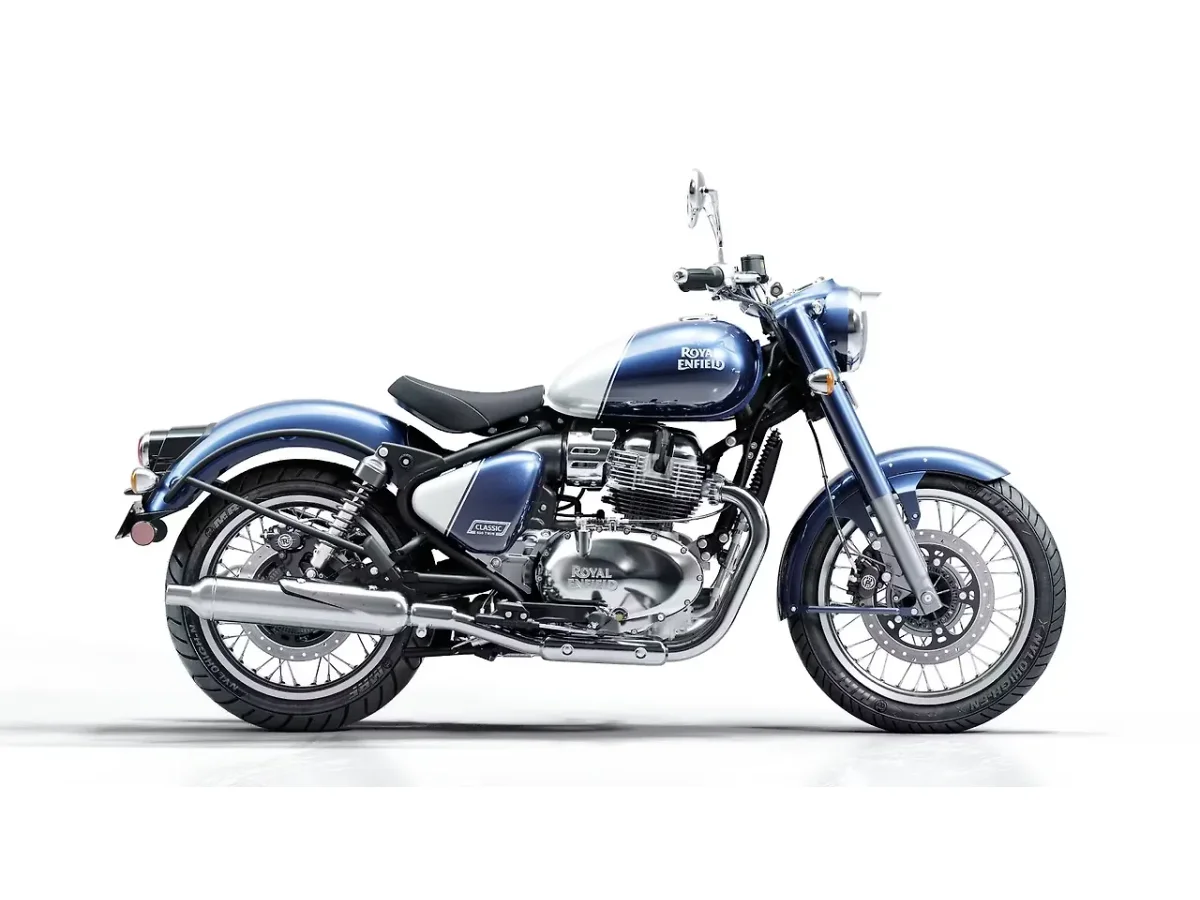 Royal Enfield Classic 650 Bruntingthorpe Blue side profile