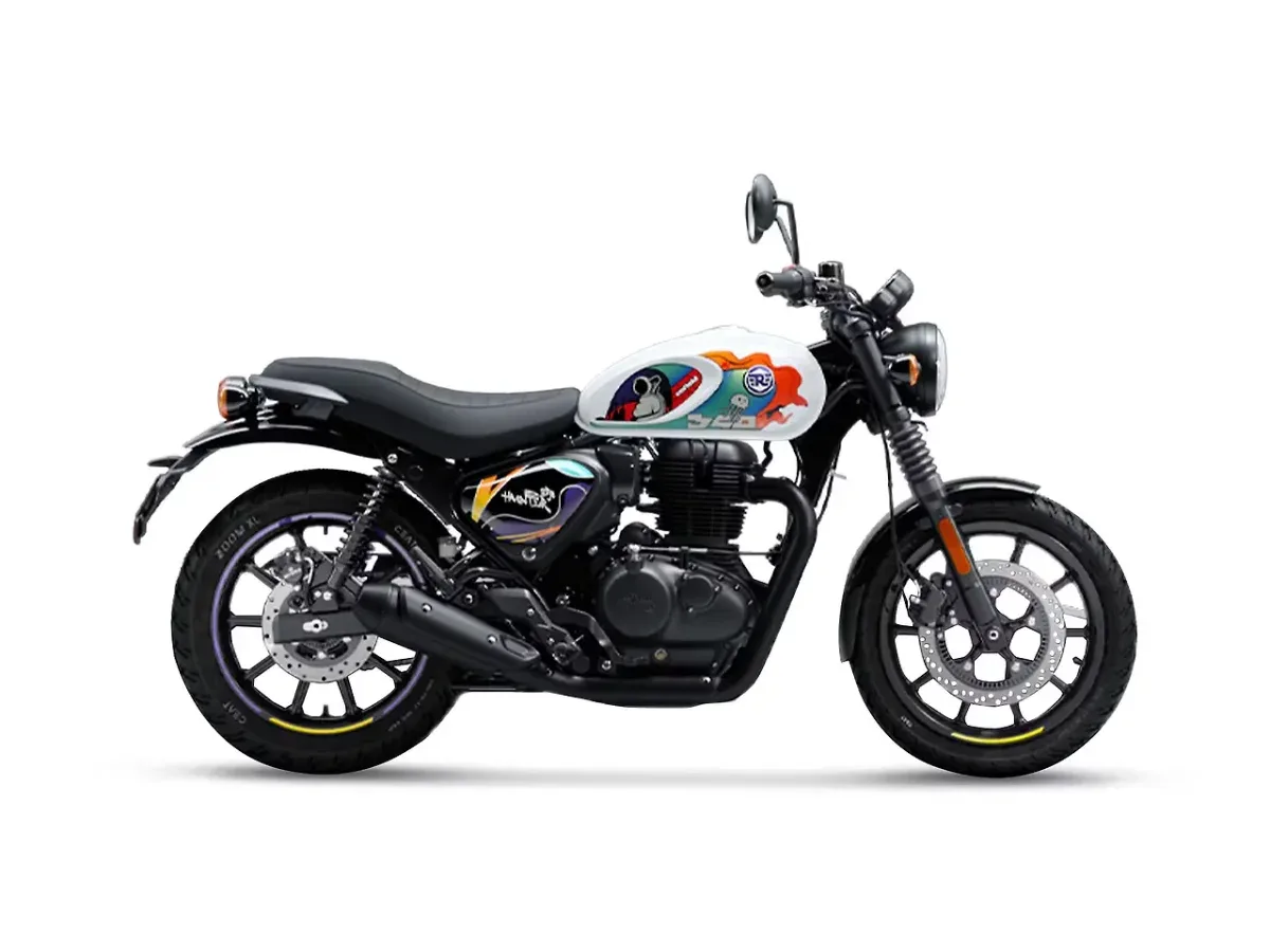 Royal Enfield Hunter 350 Moonshot White colour option