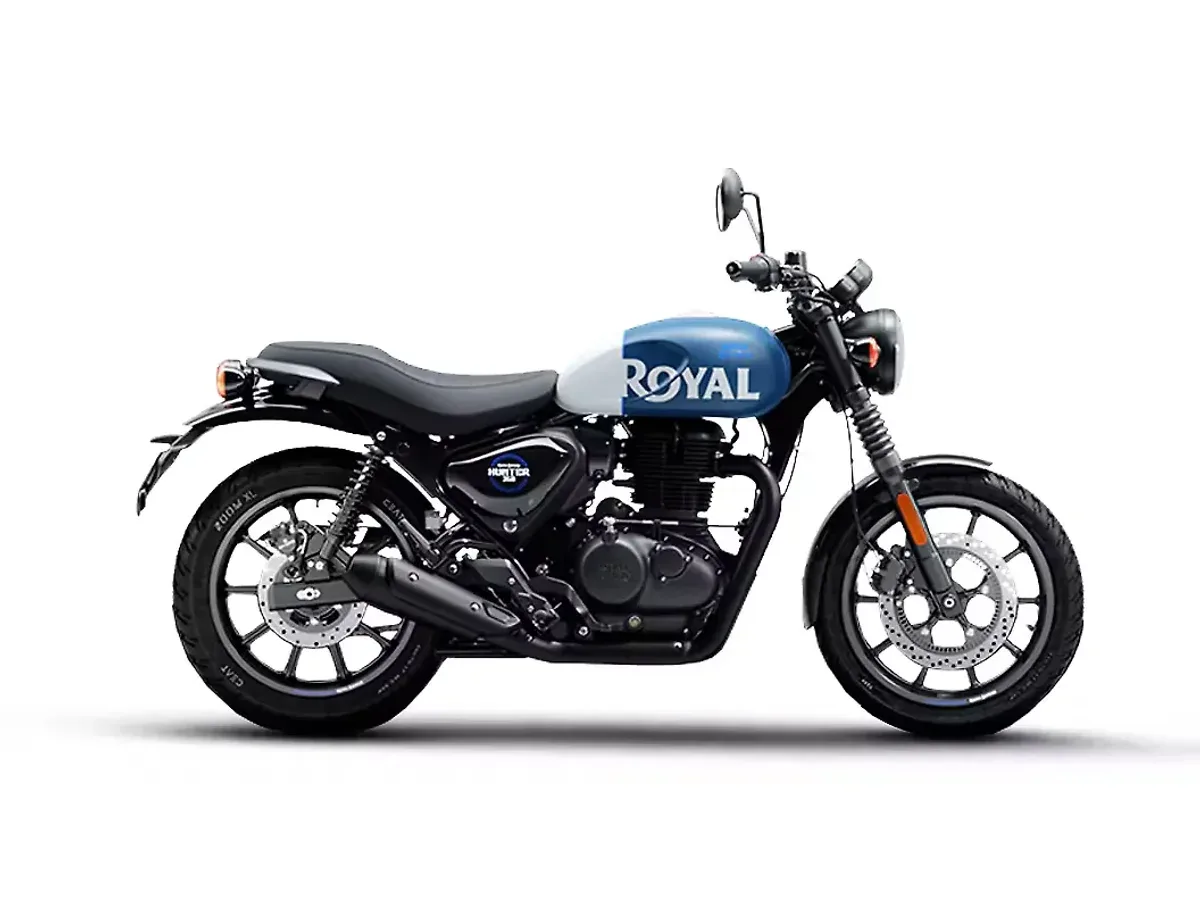 Royal Enfield Hunter 350 Rebel Blue colour option