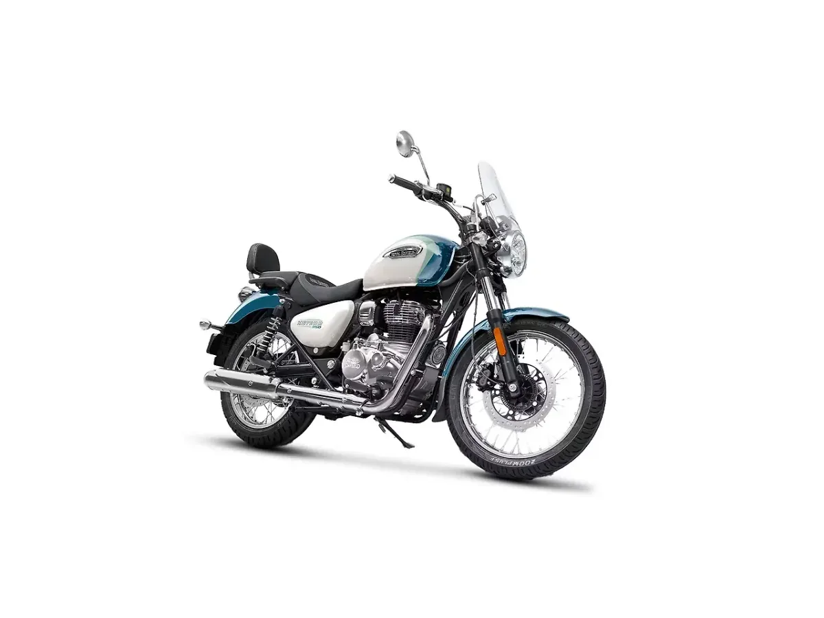 Royal Enfield Meteor 350 right front three-quarter view