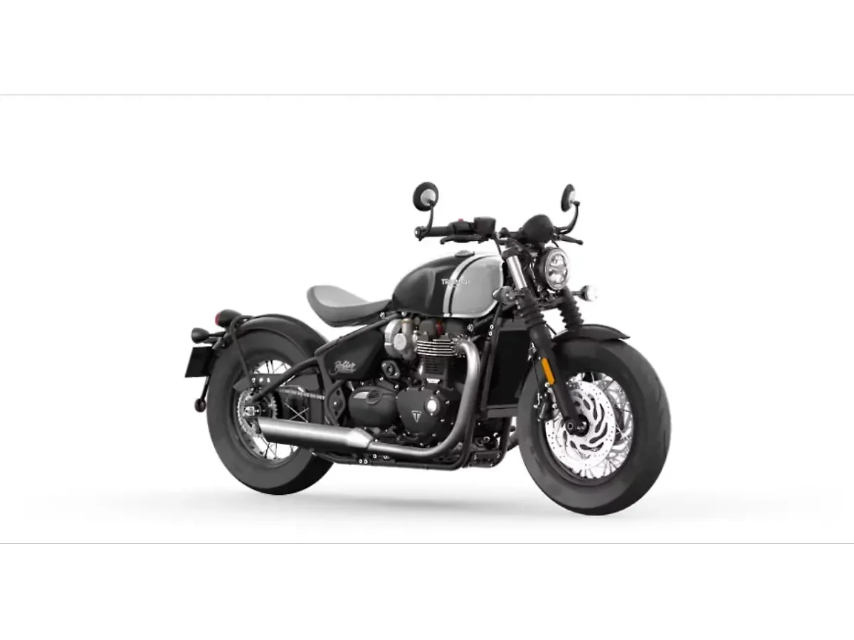 Triumph Bonneville Bobber Jet Black & Ash Grey colour
