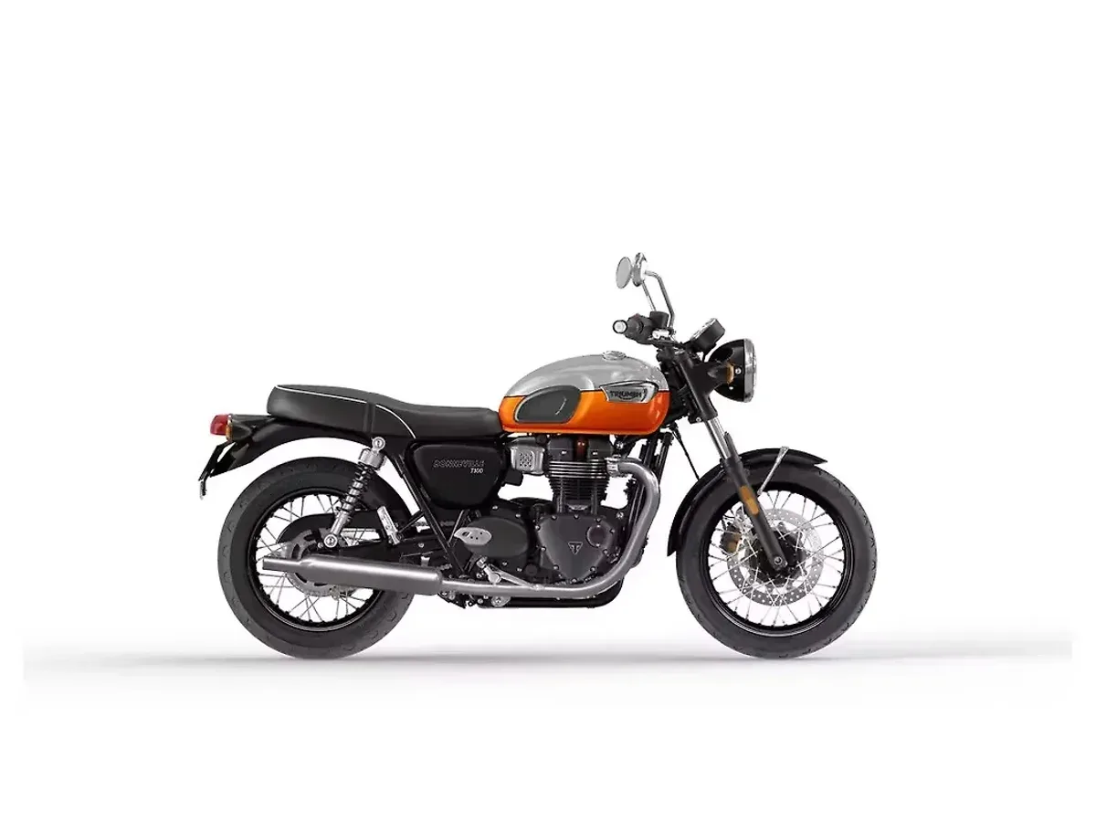 Triumph Bonneville T100 Aluminium Baja Orange colour