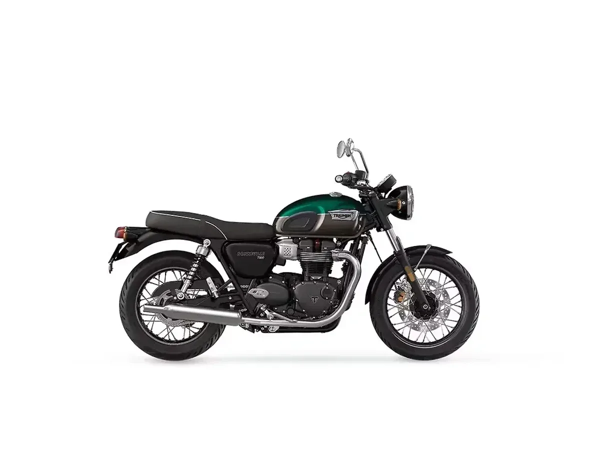 Triumph Bonneville T100 Competition Green & Ironstone colour