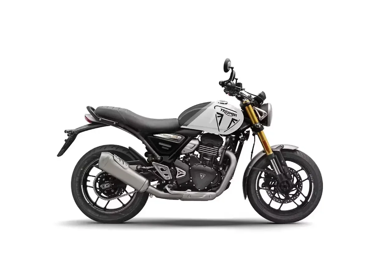 Triumph Speed 400 Pearl Metallic White and Pewter Grey colour