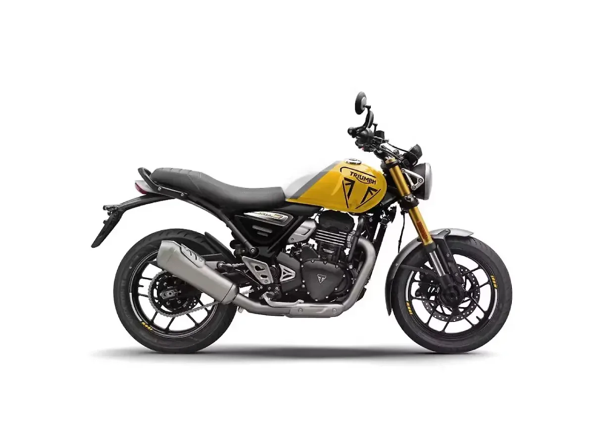 Triumph Speed 400 Racing Yellow and Pearl Metallic White colour