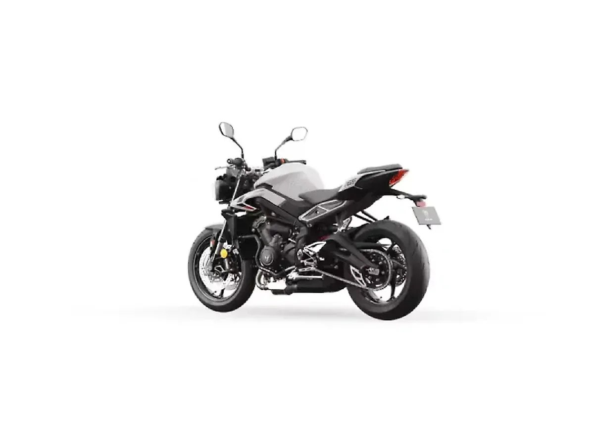 Triumph Street Triple R left rear three-quarter view
