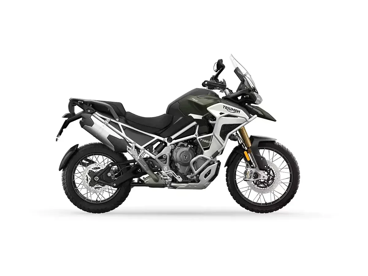 Triumph Tiger 1200 Matt Khaki Green side view