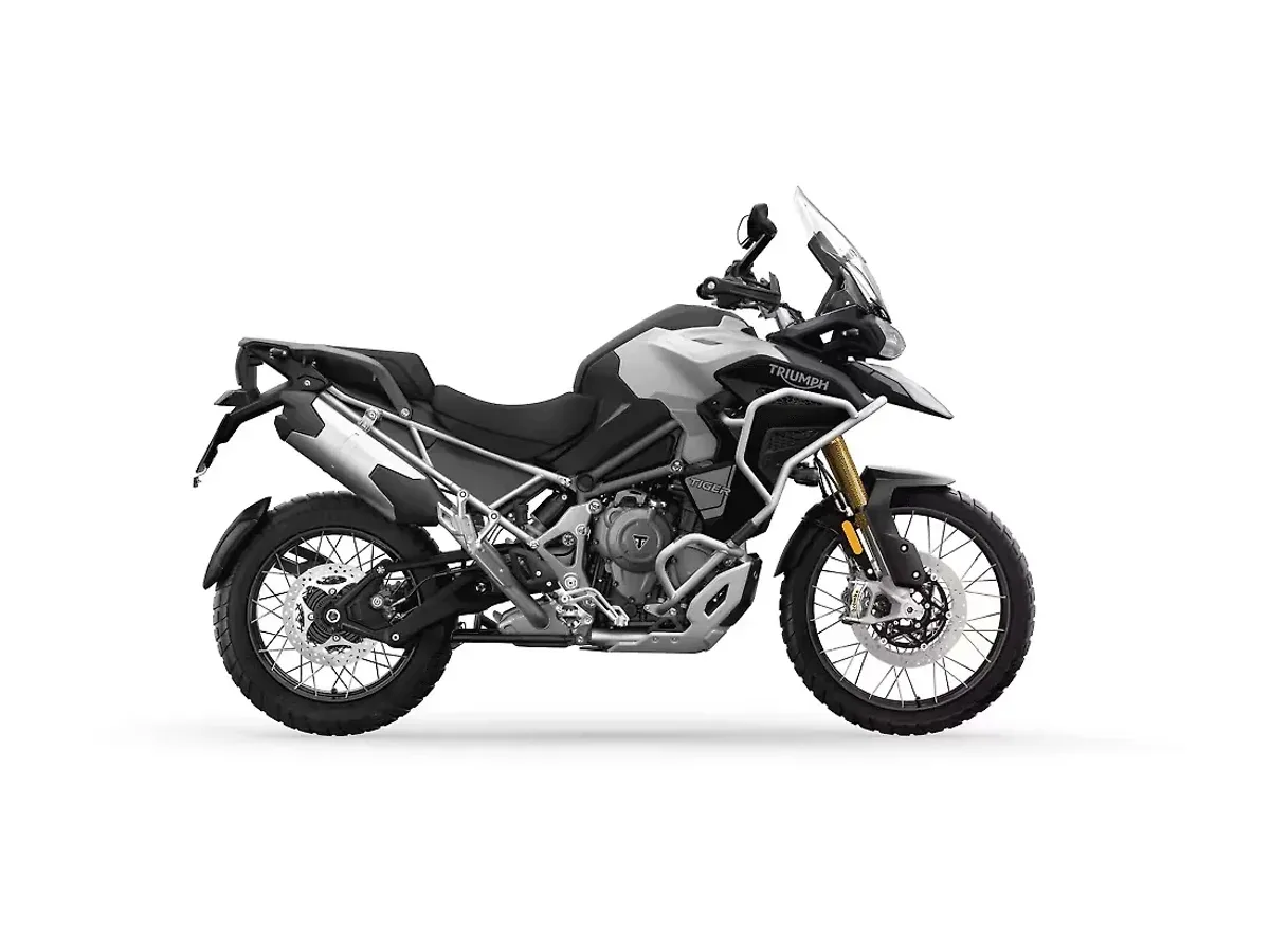 Triumph Tiger 1200 Snowdonia White adventure motorcycle