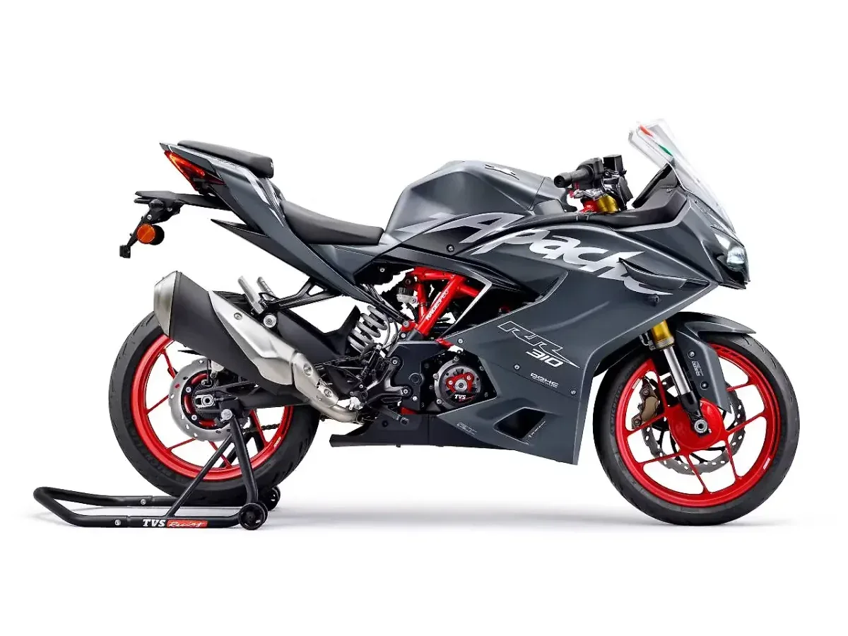 TVS Apache RR 310 Bomber Grey side view