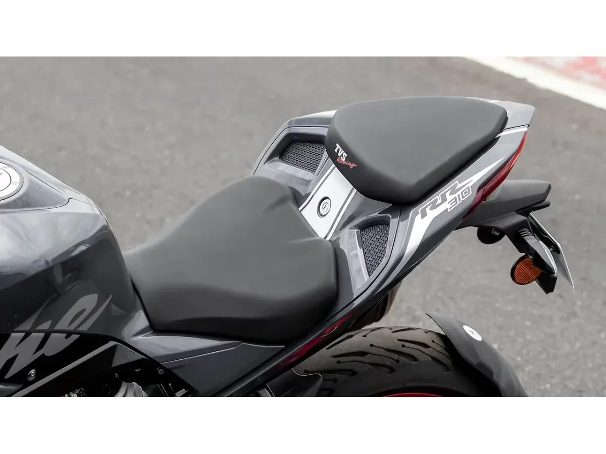 TVS Apache RR 310 bike seat close-up