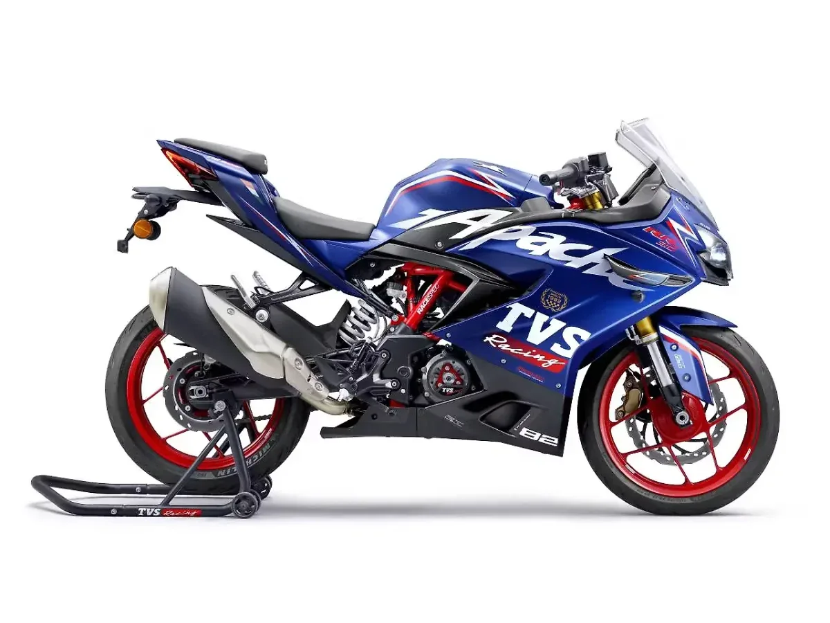TVS Apache RR 310 Sepang Blue side view