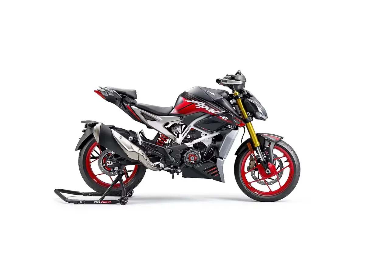 TVS Apache RTR 310 Arsenal Black side view