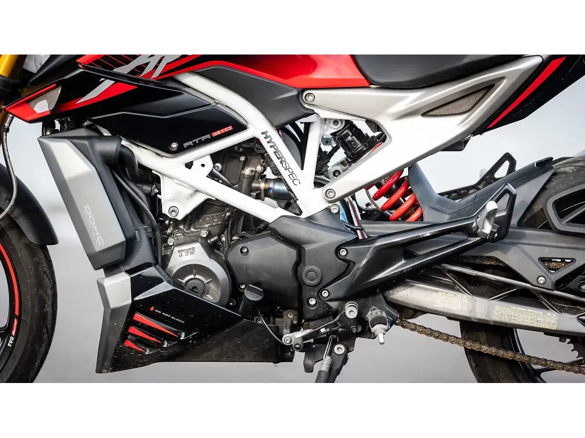 TVS Apache RTR 310 engine left side