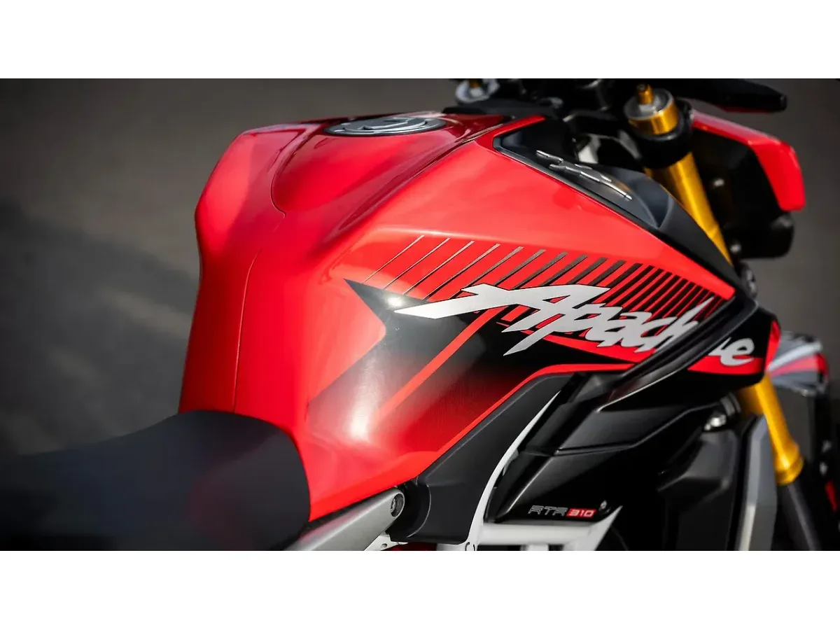 TVS Apache RTR 310 fuel tank branding