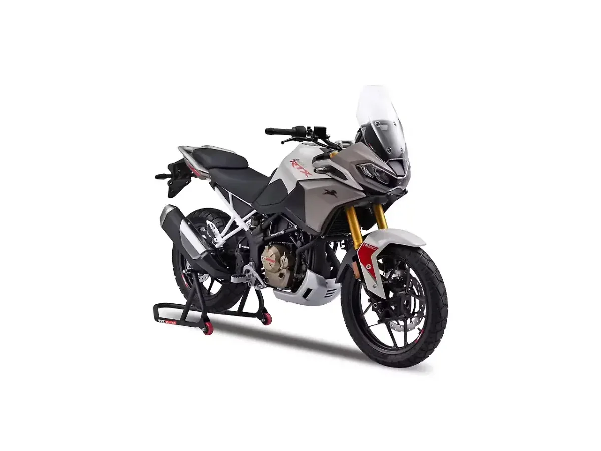 TVS Apache RTX 300 right front three-quarter view