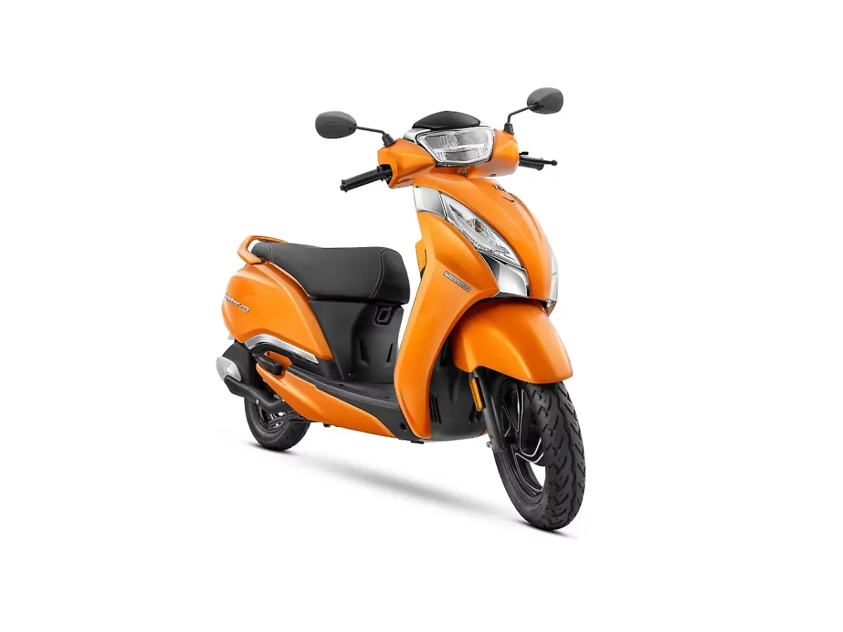 TVS Jupiter 125 Dawn Orange side profile