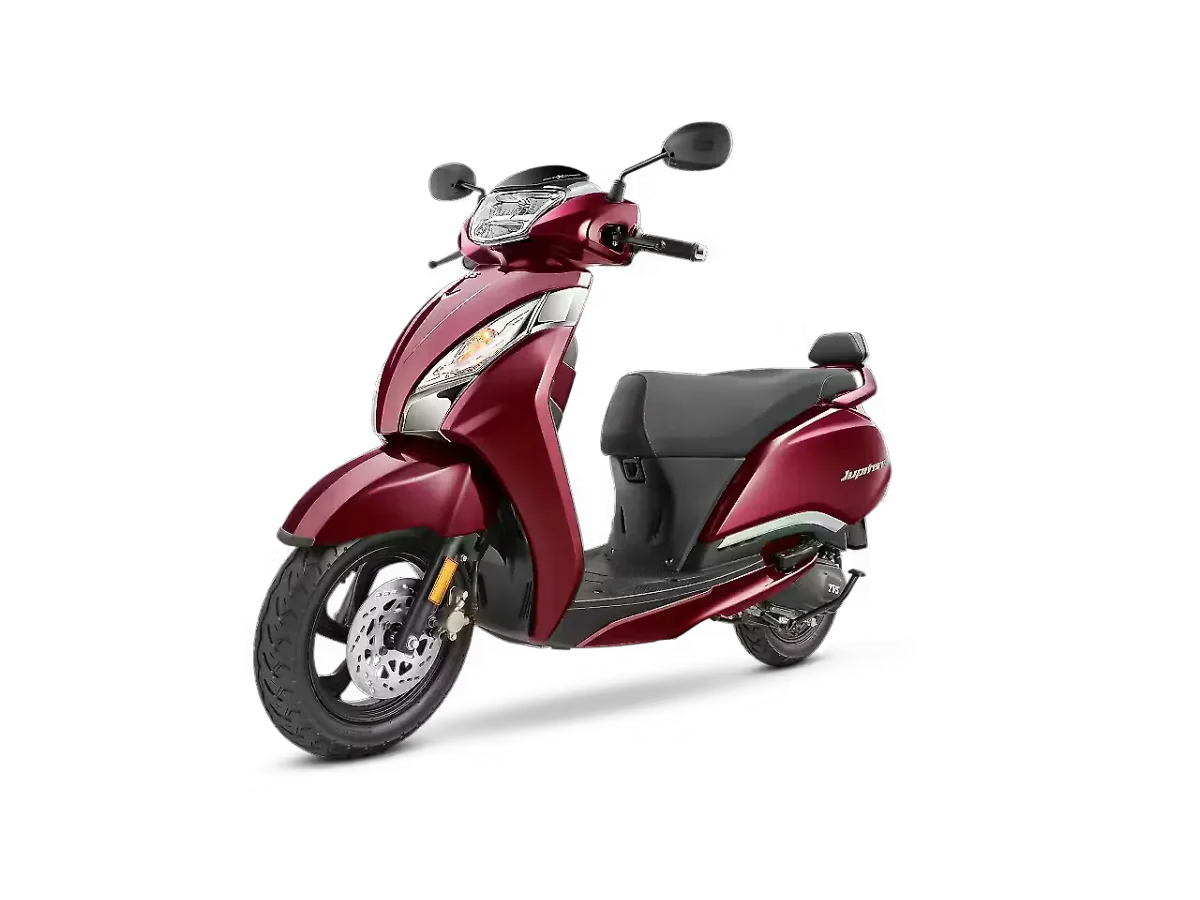 TVS Jupiter 125 Elegant Red side profile