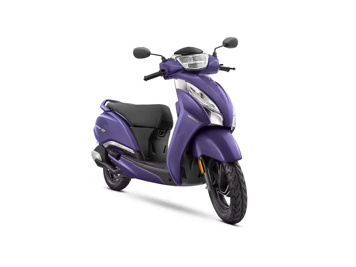 TVS Jupiter 125 Indigo Blue side profile