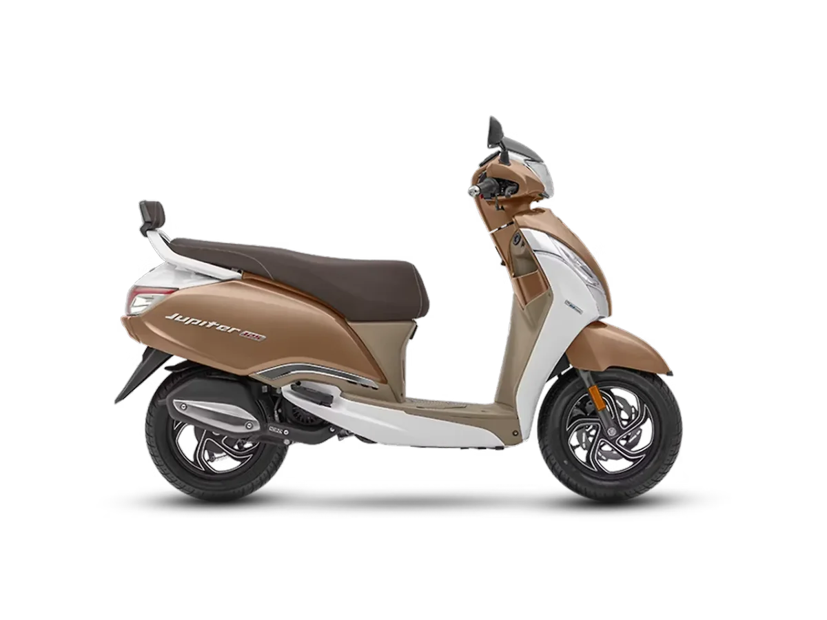 TVS Jupiter 125 Ivory Brown side profile