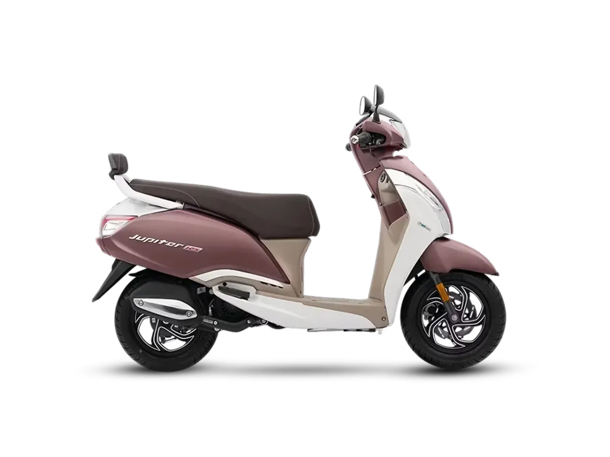 TVS Jupiter 125 Ivory Matte Copper side profile