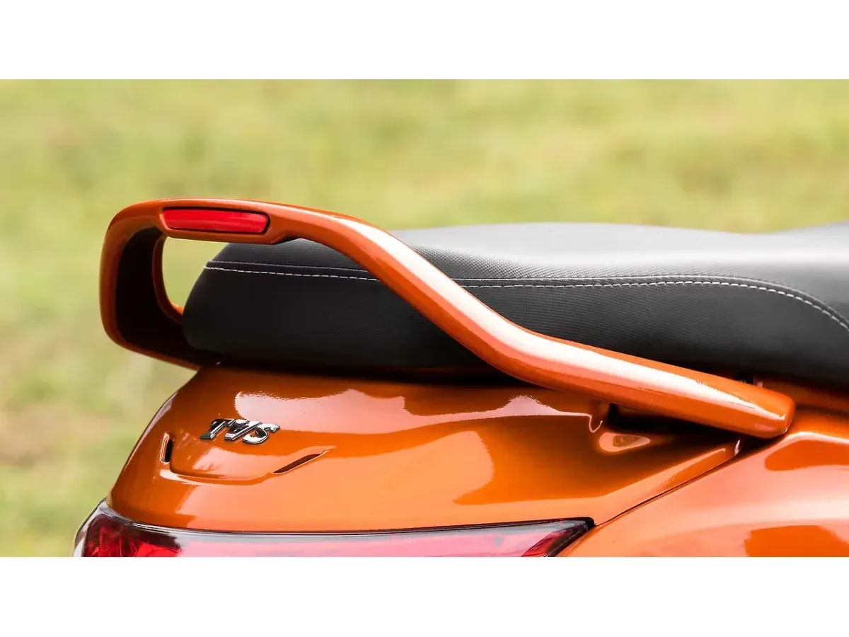 TVS Jupiter 125 rear grab rail close-up
