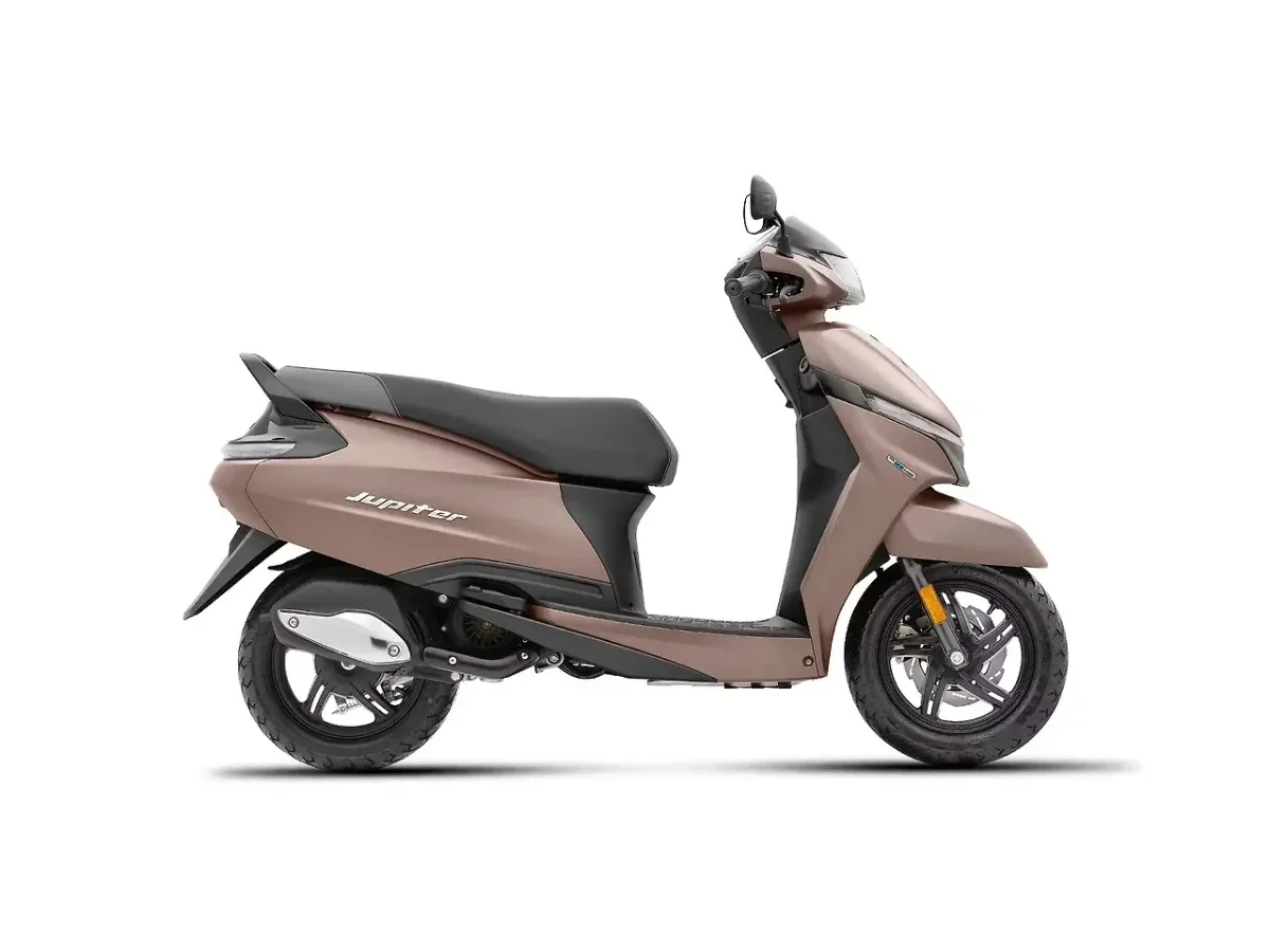 TVS Jupiter Galactic Copper Matte side view