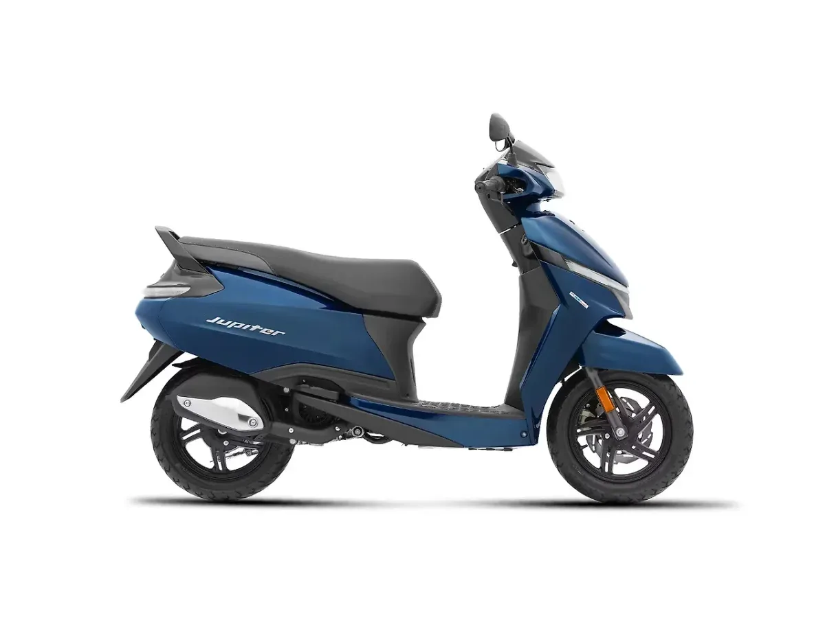 TVS Jupiter Starlight Blue Gloss side view