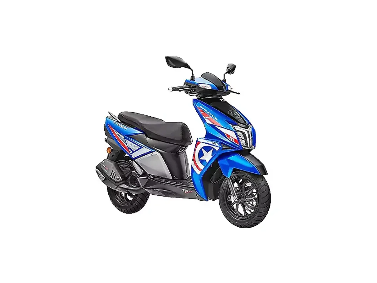 TVS Ntorq 125 Combat Blue side profile