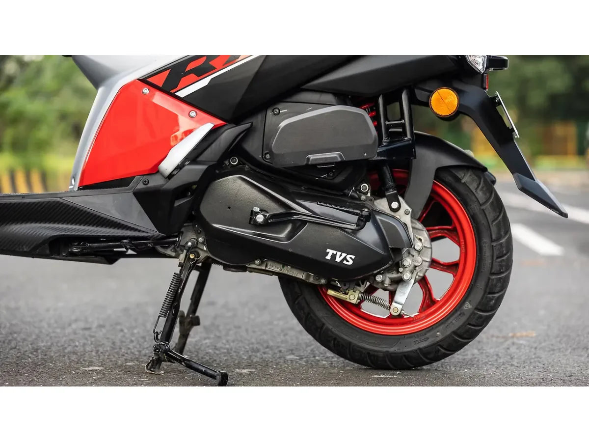 TVS Ntorq 125 engine and rear wheel