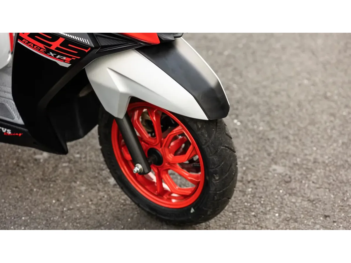 TVS Ntorq 125 front tyre and wheel