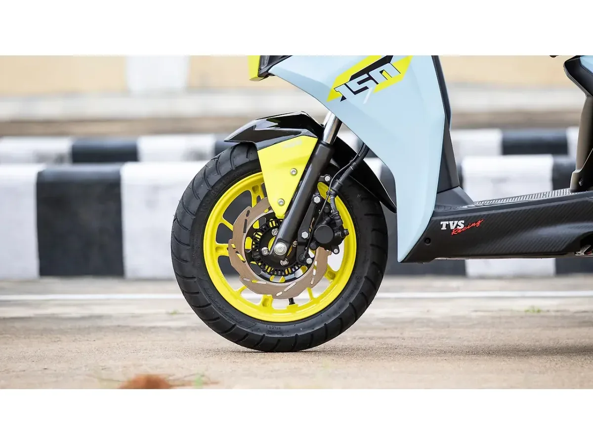 TVS Ntorq 150 front wheel and disc brake