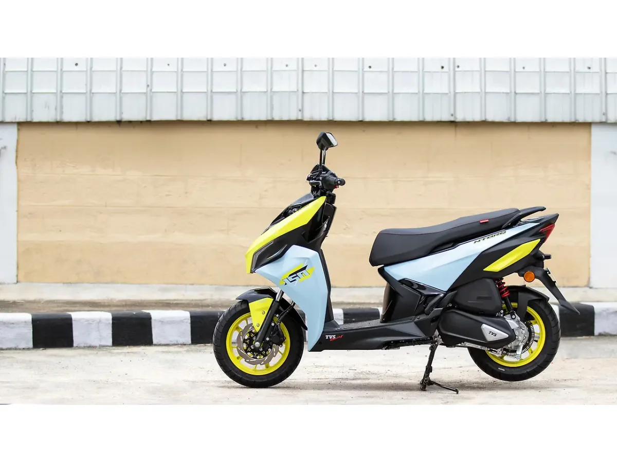 TVS Ntorq 150 viewed from the left side