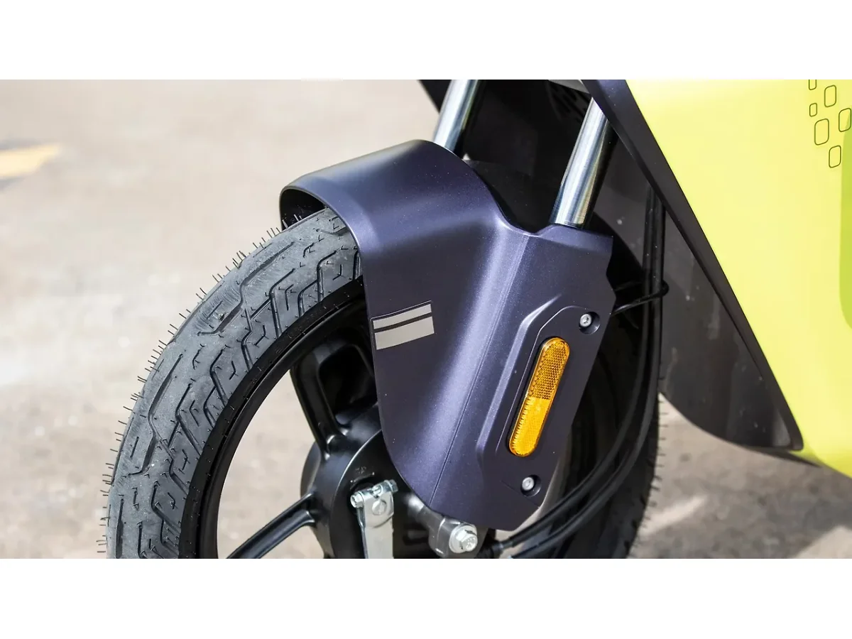 TVS Orbiter front fender and front wheel