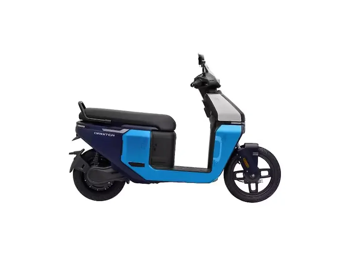 TVS Orbiter in Stratos Blue with black body panels