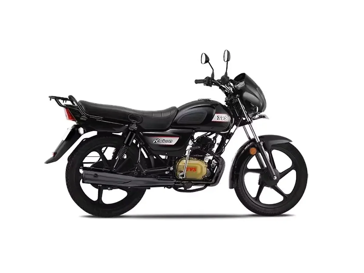 TVS Radeon in an all-black side profile