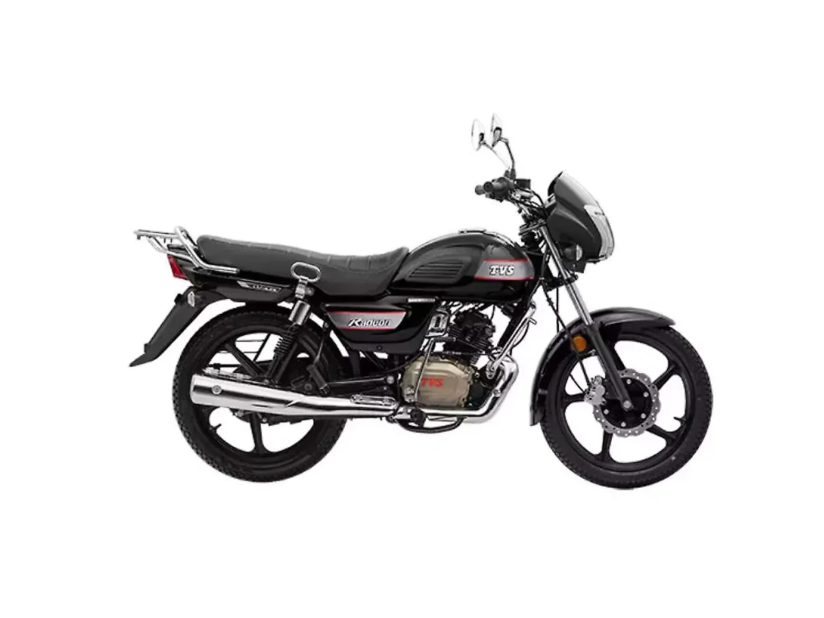 TVS Radeon in Black with a dark grey fuel tank