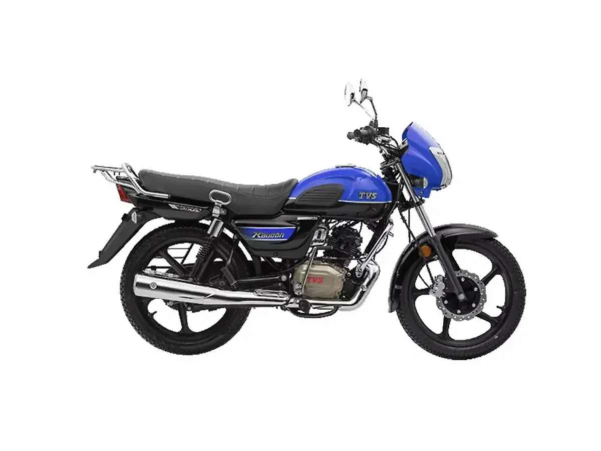 TVS Radeon in Blue and Black side profile