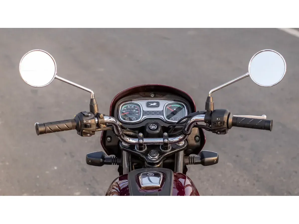 TVS Radeon handlebar, mirrors and instrument cluster