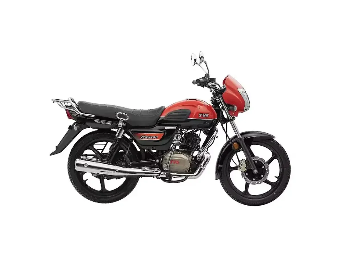 TVS Radeon in Red and Black side profile