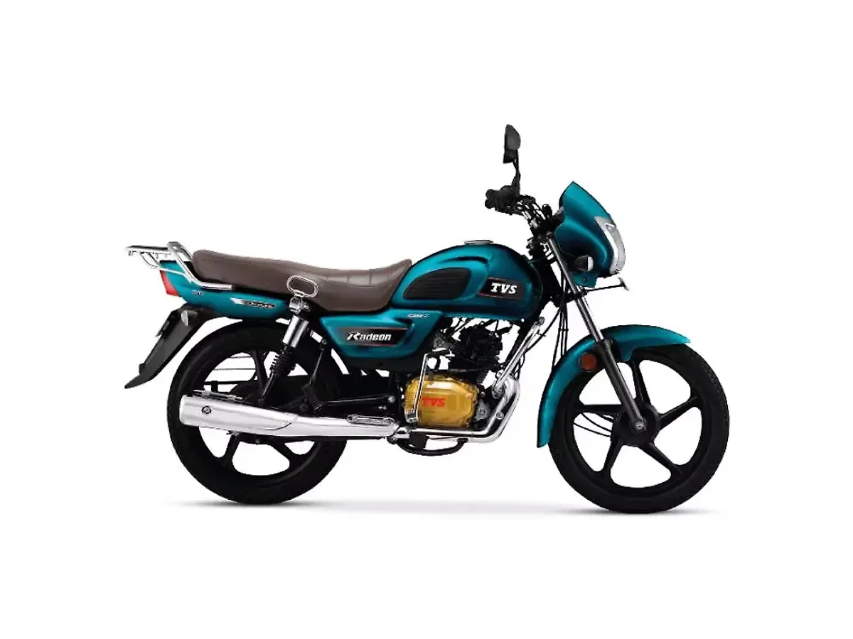 TVS Radeon in Starlight Blue side profile