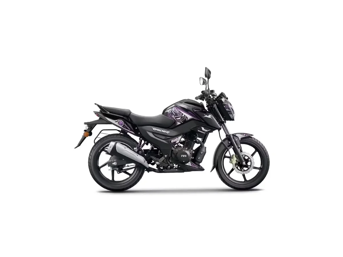 TVS Raider 125 in Black Panther side profile